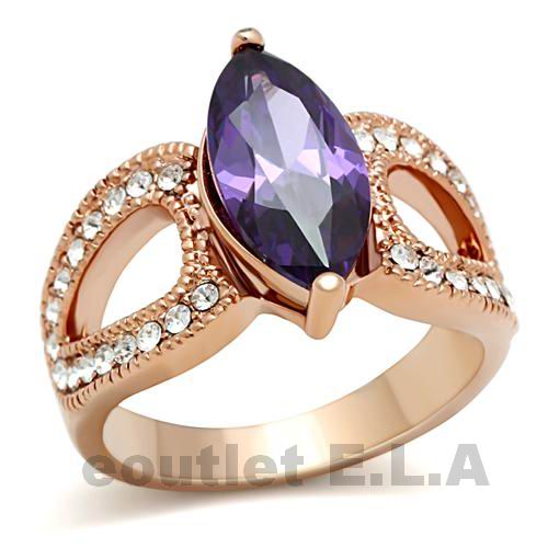 MARQUISE CRT AMETHYST CZ RING-5 sizes